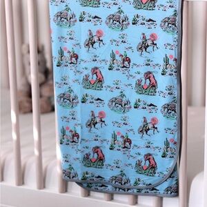 Burlebo Baby Swaddle Blanket in Cowboy Up